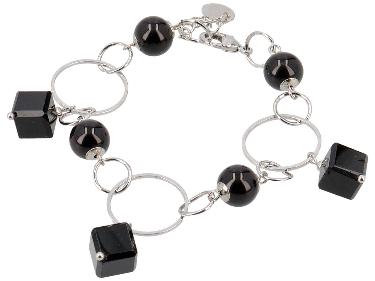 Braccialein metallo con pietra