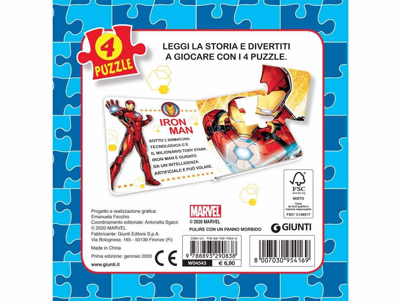 Libro libro mini puzzle avengers w0454