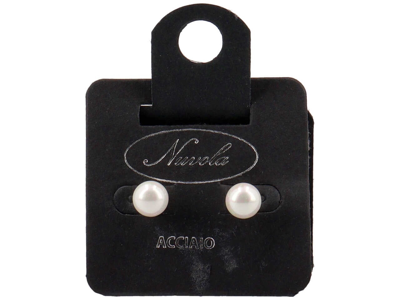 Orecchini perla vetro 8mm