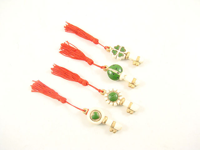 Chiave c/nappina 6x2,5cm verde xb115/v
