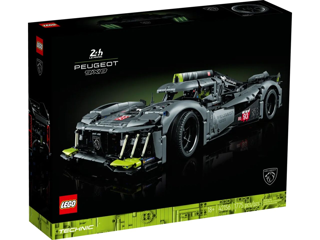 Lego Technic Peugeot 9X8 24H Le Mans Hybrid Hypercar 42156