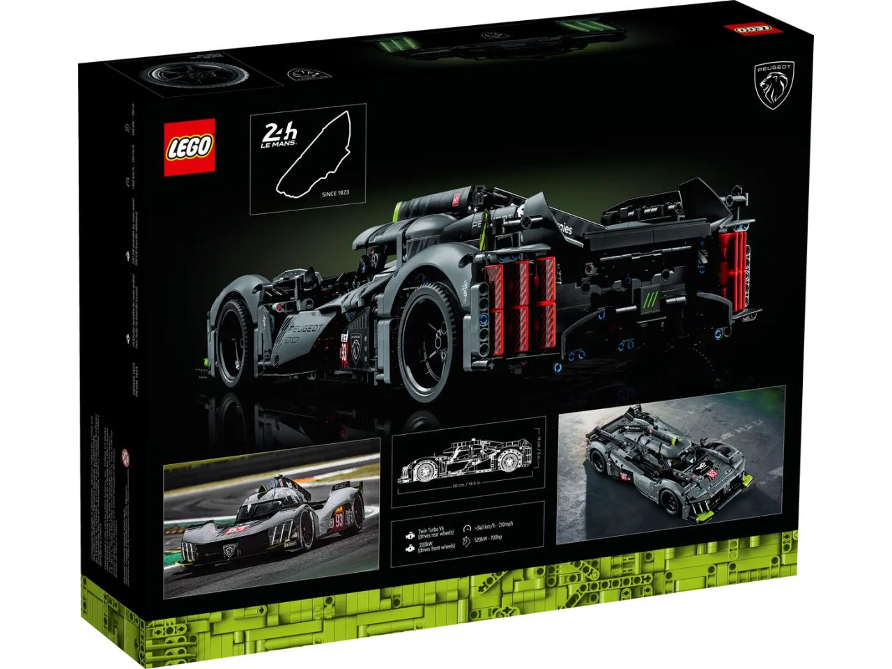Lego Technic Peugeot 9X8 24H Le Mans Hybrid Hypercar 42156