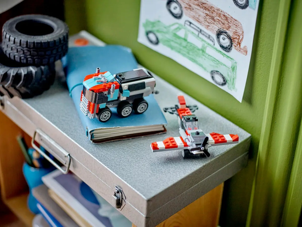 Lego creator autocarro con elicottero