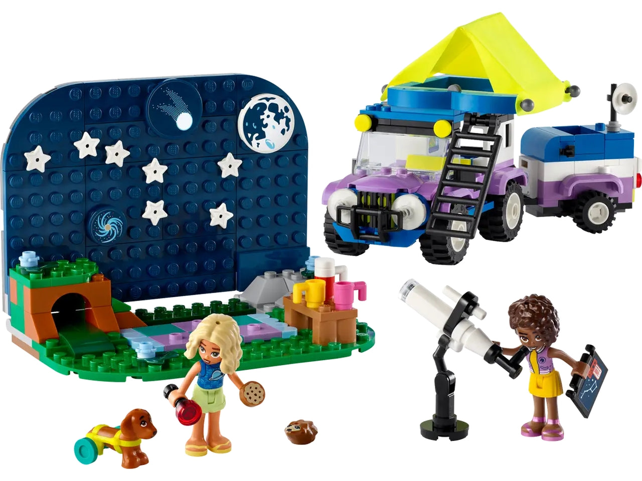 Lego friends camping-van sotto le stelle