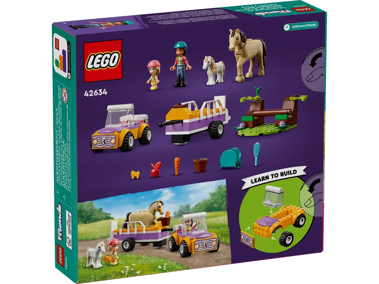 Lego friends rimorchio con cavallo e pony
