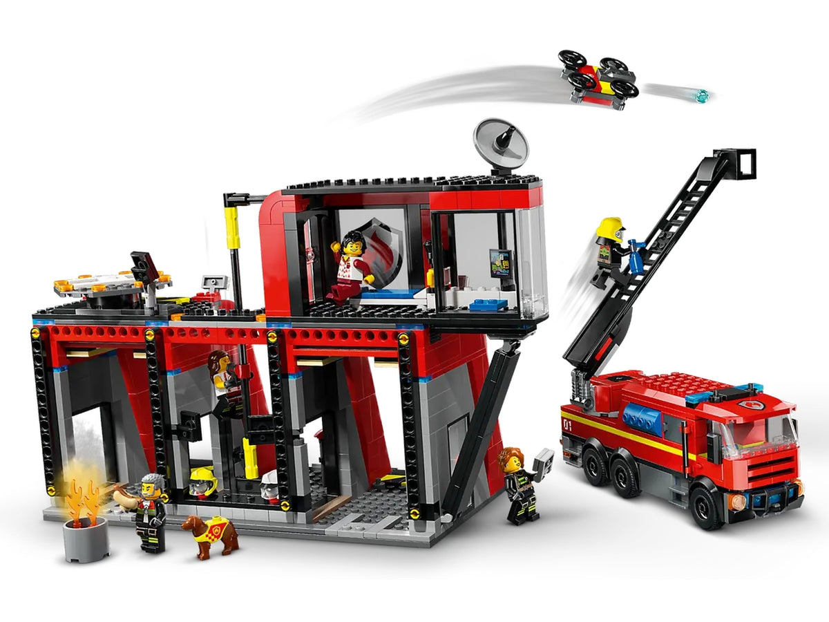 Lego city fire caserma dei pompieri e autopompa