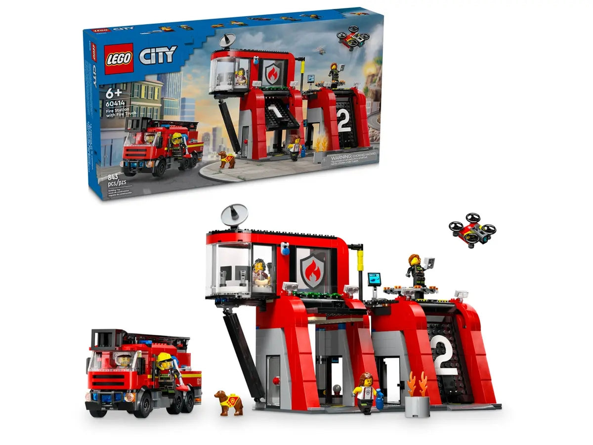 Lego city fire caserma dei pompieri e autopompa