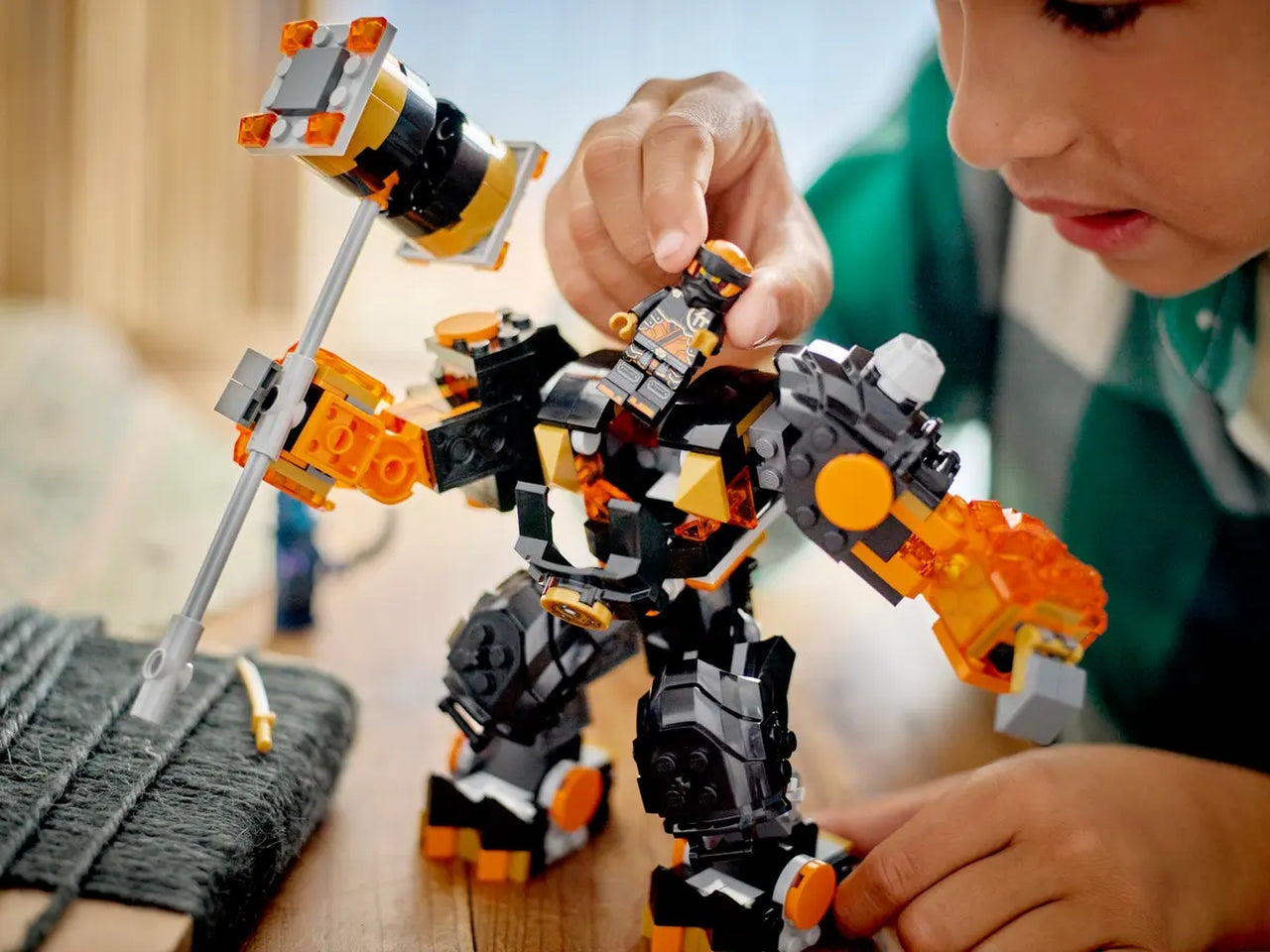 Lego ninjago mech elemento terra di cole