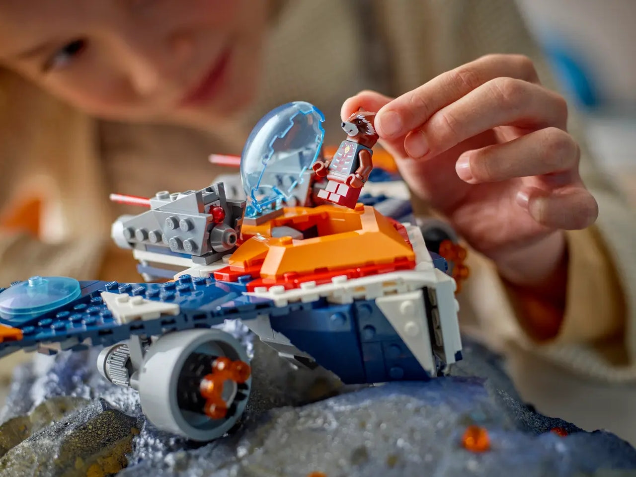 Lego super heroes marvel warbird di rocket vs. ronan