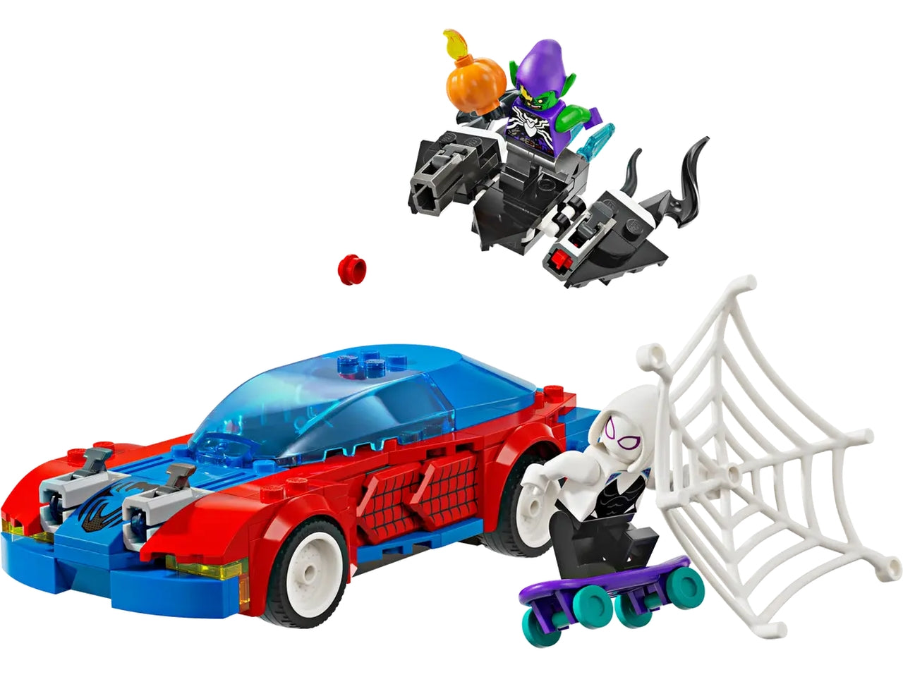Lego super heroes marvel auto da corsa di spider-man e venom goblin