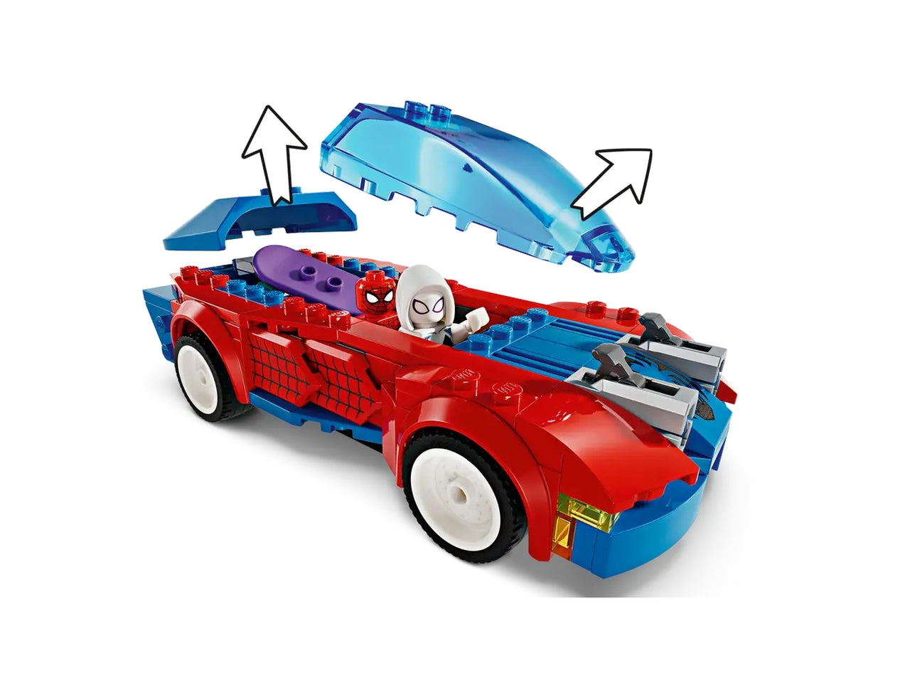Lego super heroes marvel auto da corsa di spider-man e venom goblin