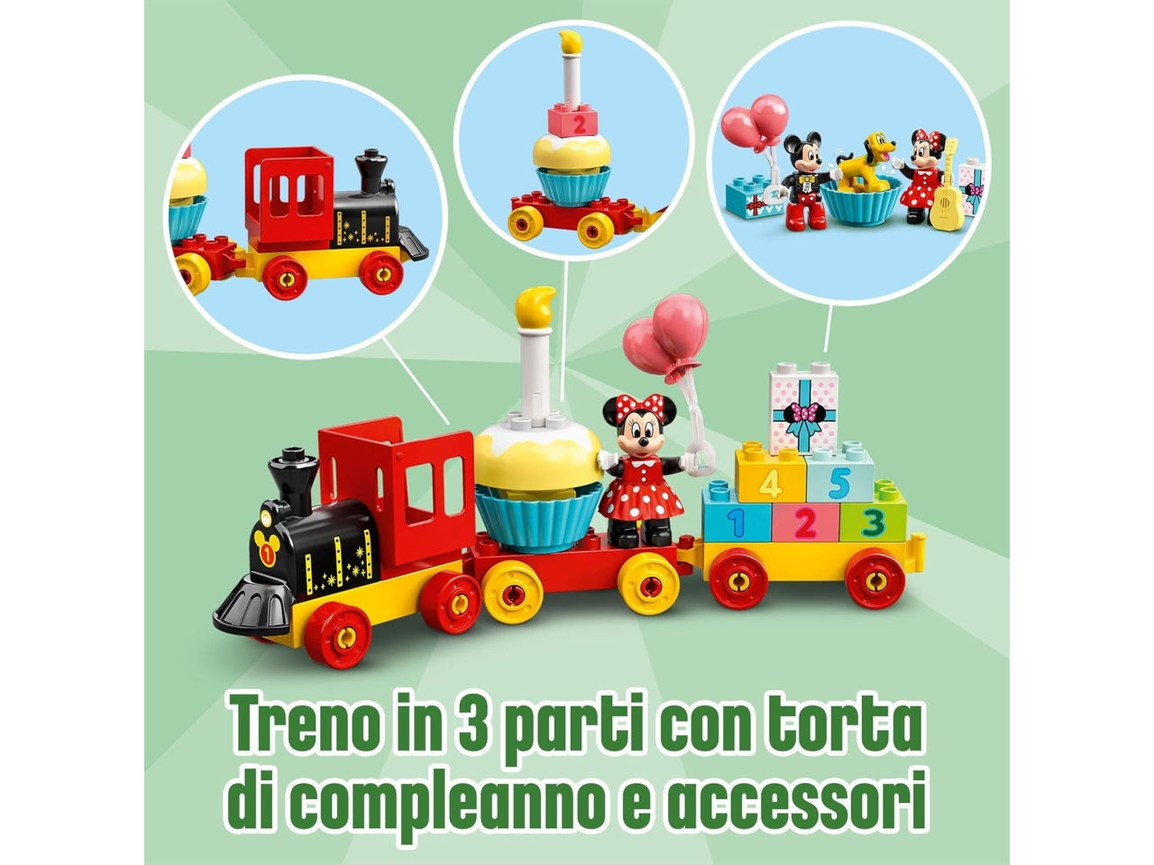 Lego Duplo Disney Treno Compleanno Topolino e Minnie 10941