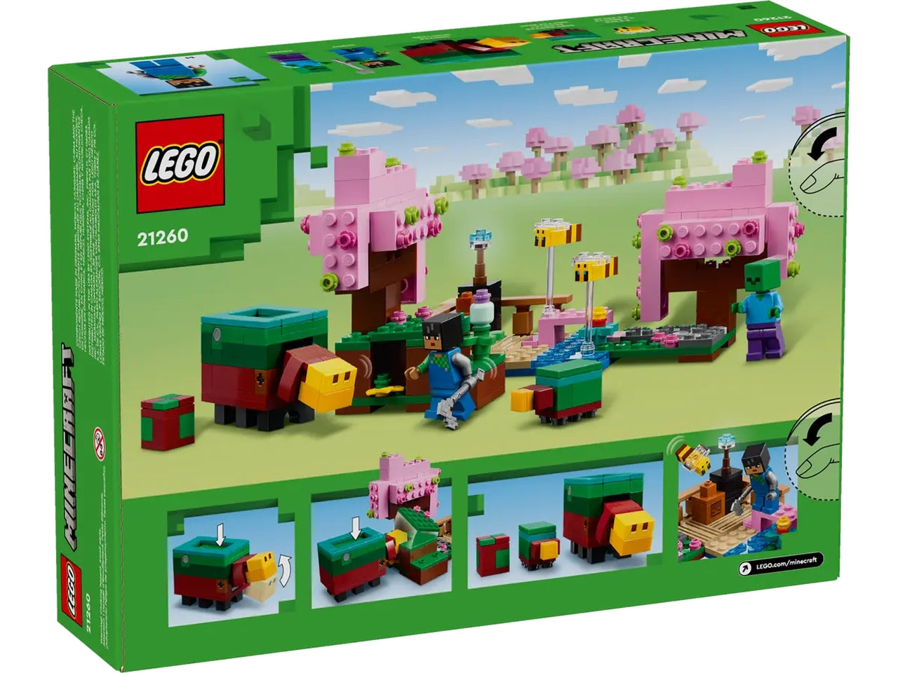 Lego Minecraft il giardino del ciliegio in fiore, set costruzioni in scatola da 304 pezzi per bambini di 8+ anni 21260