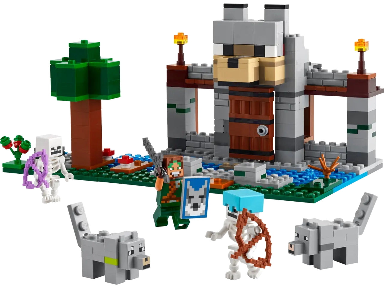 Lego Minecraft il castello del lupo, set costruzioni in scatola da 312 pezzi, per bambini di 8+ anni 21261
