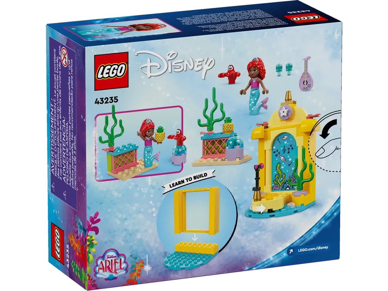 Lego Disney Princess il Palcoscenico Musicale di Ariel, set di mattoncini in scatola da 60 pezzi, per bambine 4+ anni 43235