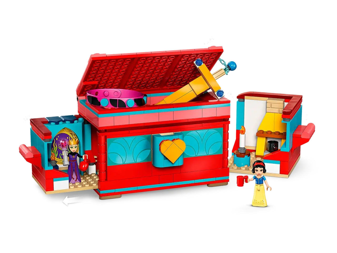 Lego Disney Princess Portagioie di Biancaneve, set di costruzioni in scatola da 358 pezzi, per bambine 6+ anni 43276