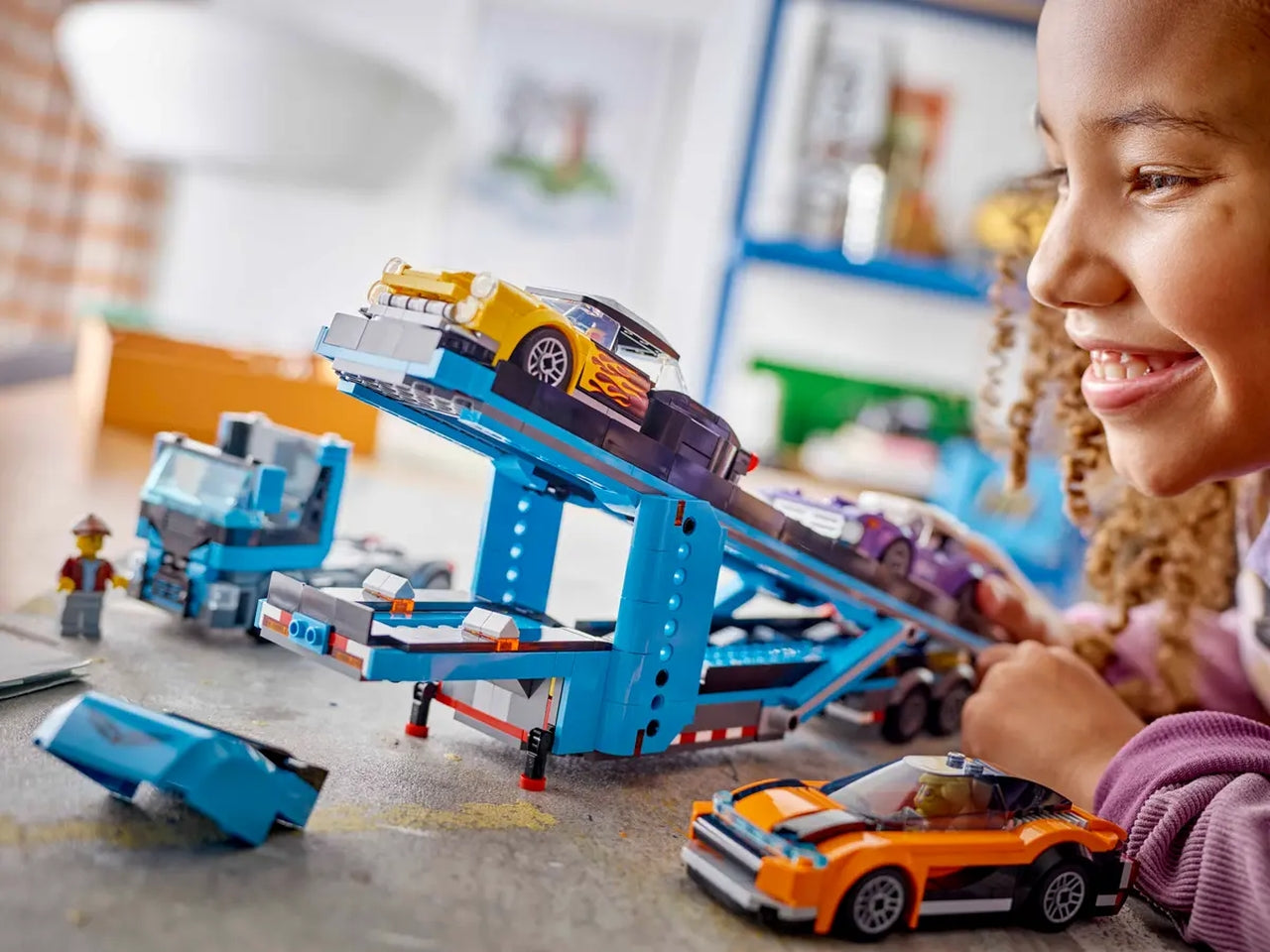 Lego City Big Vehicles Camion trasportatore con auto sportive, set di costruzioni in scatola da 998 pezzi, 7+anni 60408