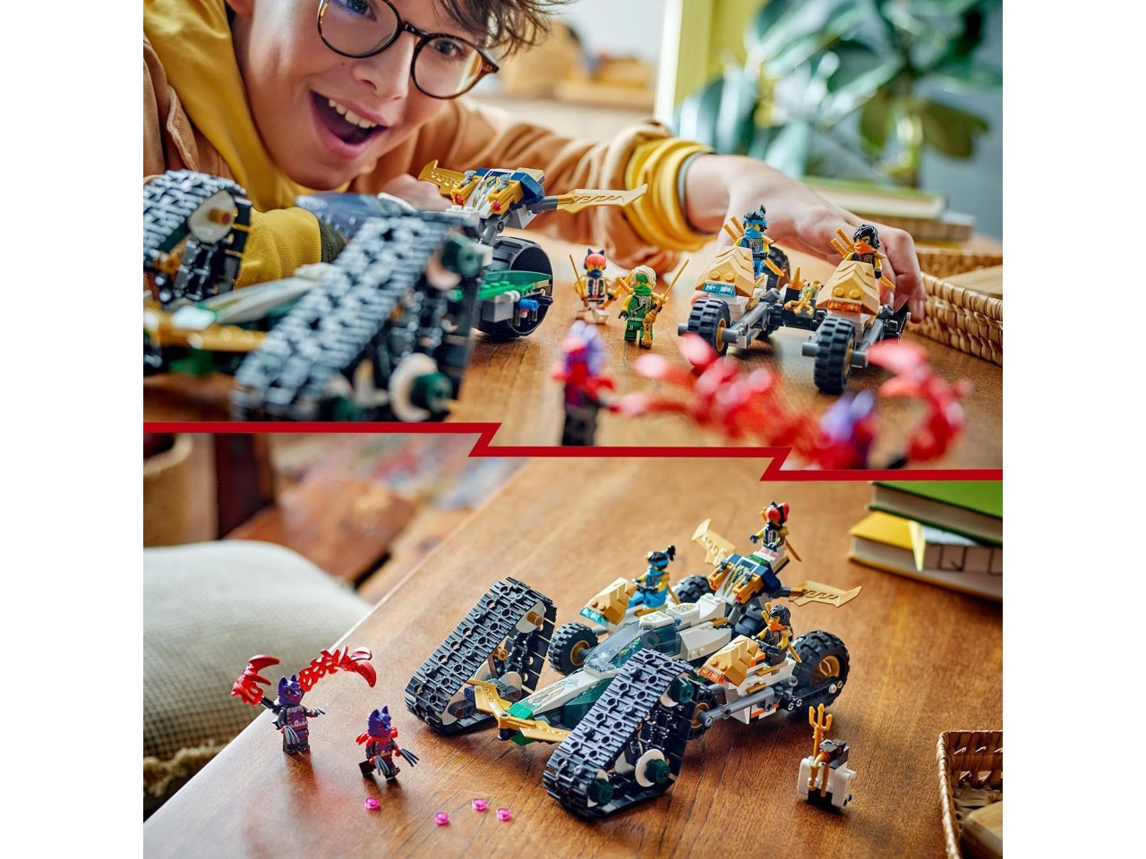 Lego Ninjago Cingolato del team Ninja, set di costruzioni in scatola da 576 pezzi, per ragazzi 9+ anni 71820
