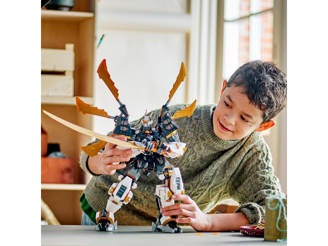 Lego Ninjago Mech Drago titanio di Cole, set di costruzioni in scatola da 1055 pezzi, per ragazzi 12+ anni 71821