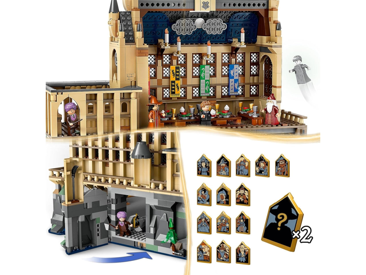 Lego Harry Potter Castello di Hogwarts sala grande,set di costruzioni in scatola 1732 pezzi, perragazzi 10+ anni 76435