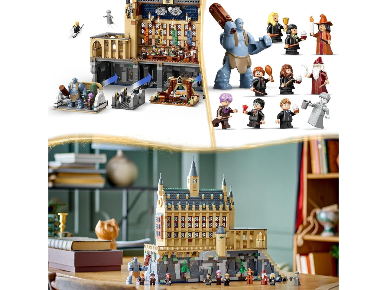 Lego Harry Potter Castello di Hogwarts sala grande,set di costruzioni in scatola 1732 pezzi, perragazzi 10+ anni 76435