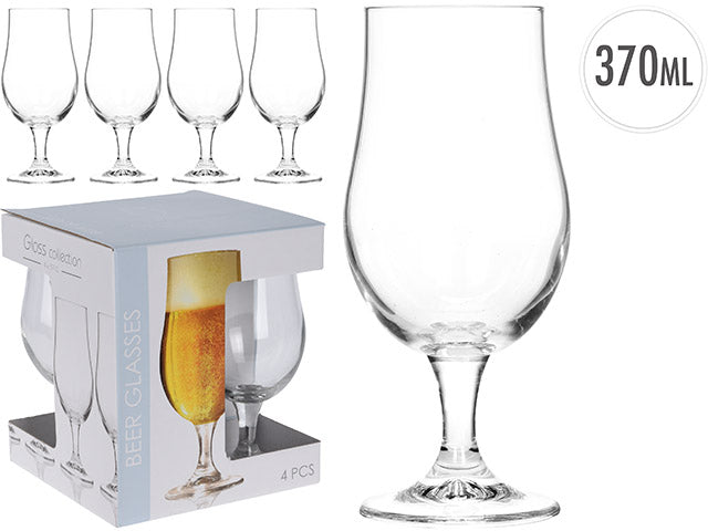 Bicchieri birra vetro 37cl 4 pezzi cc700032