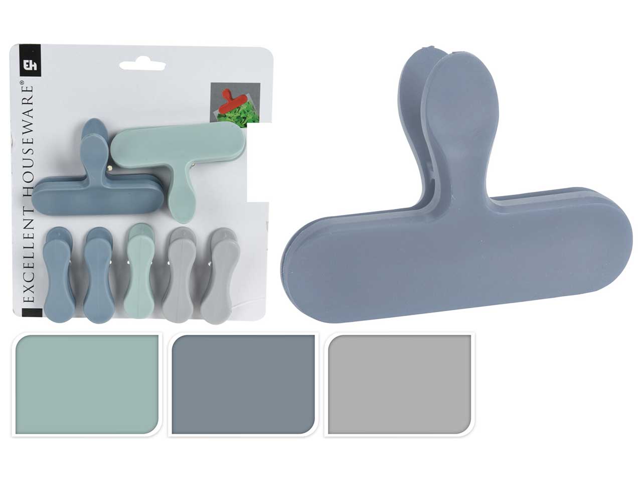 Clip chiudipacco 7 pezzi 101000850