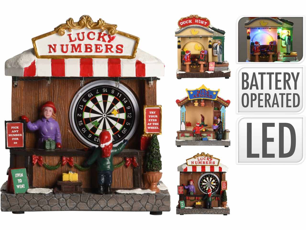 Scenario natalizio giostrina lunapark misura 16cm in 3 assortimenti