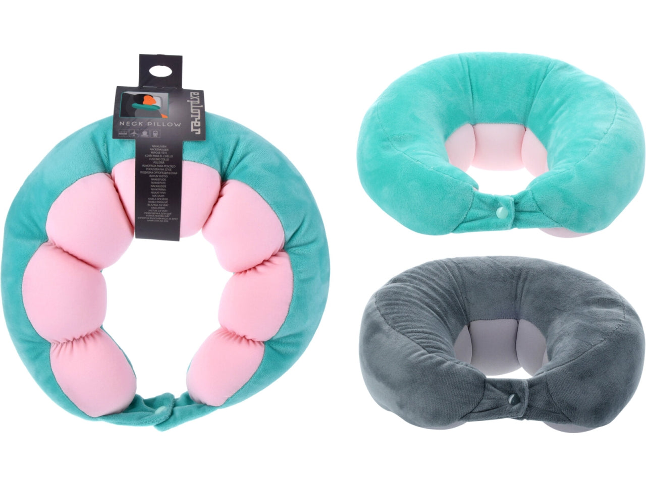 Cuscino per il collo misura 29x31x10cm in 2 acolori assortiti