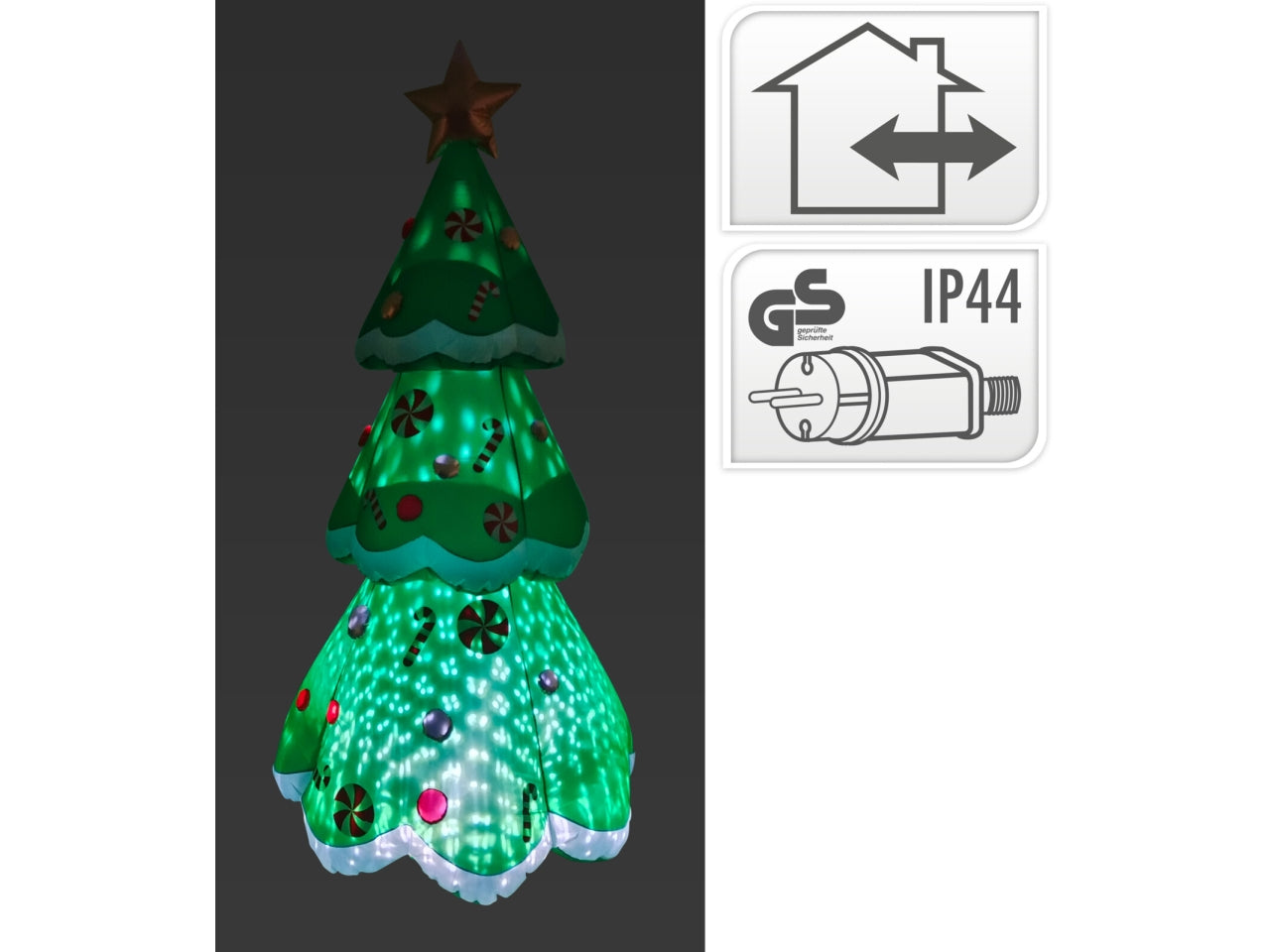 Albero di natale gonfiabile con led 240cm