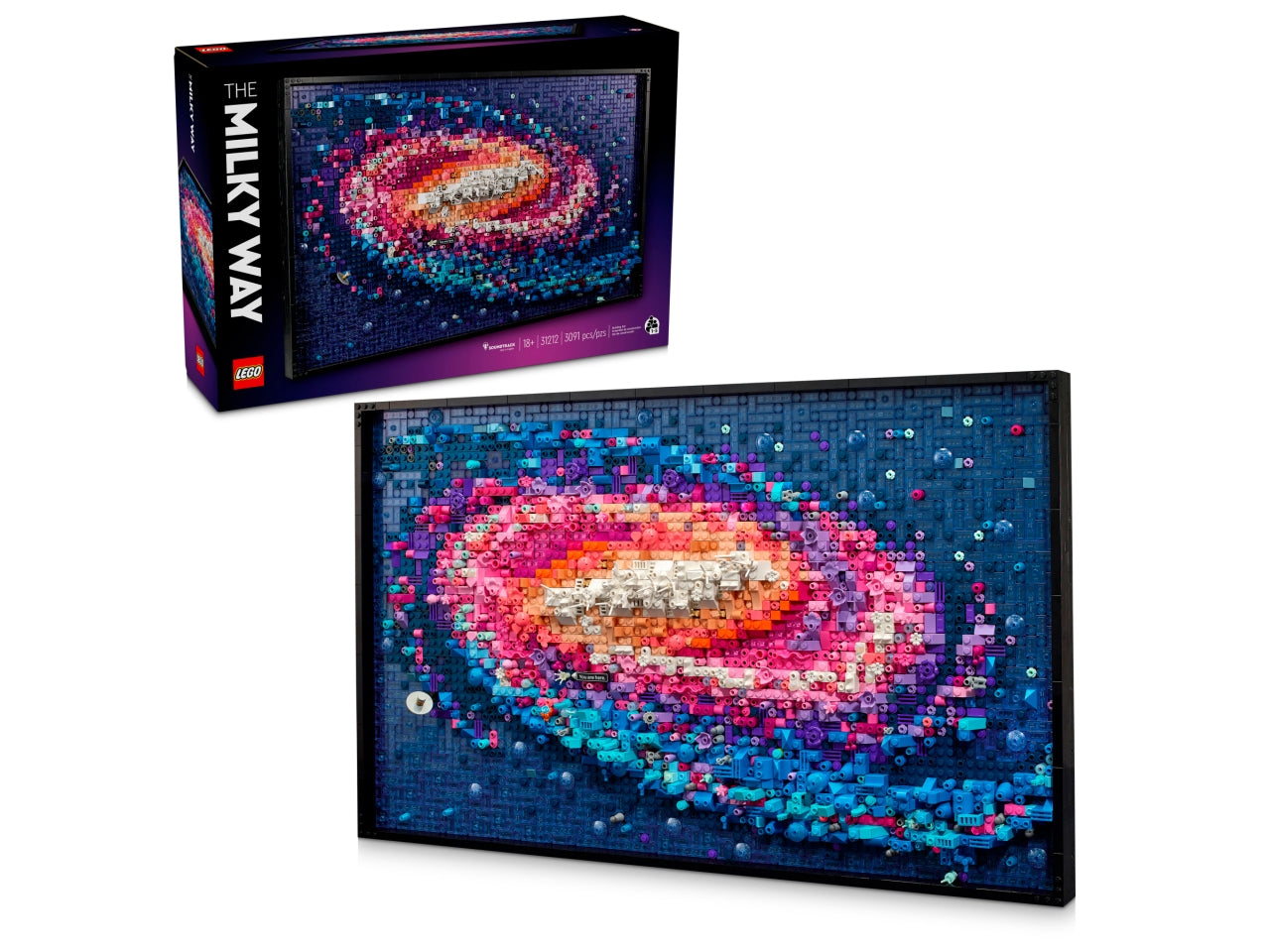 LEGO Art Via Lattea, Kit di Modellismo per Adulti di Arte da Parete con Galassia da Costruire, Idea Regalo Creativa a Tema Spazio per Lui o Lei e per i Fan dell'Astronomia, Decorazione per Casa 31212