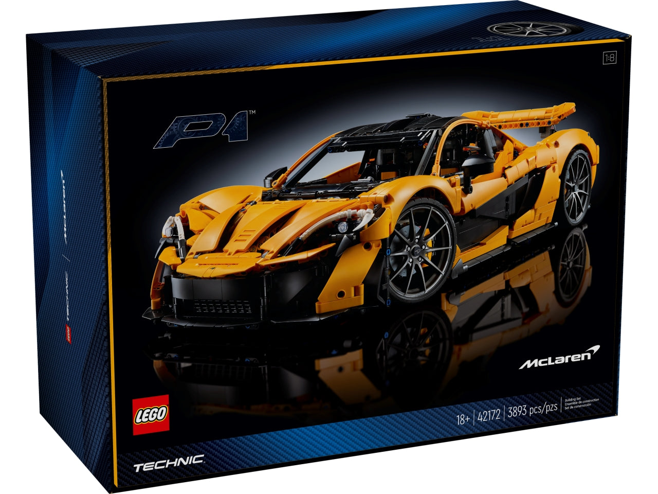 LEGO Technic - McLaren P1 Modellino di Auto Sportiva da Costruire, Hobby Creativo per Adulti, Regalo per Uomo, Donna, Lui o Lei, Kit Modellismo da Collezione di Macchina Supercar in Scala 42172