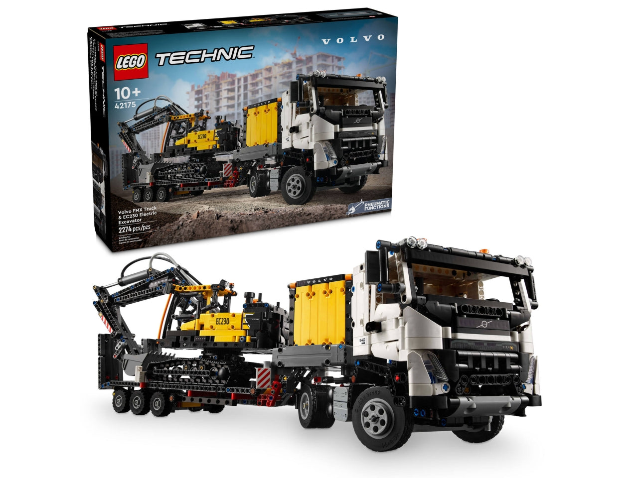 LEGO Technic - Autocarro Volvo giocattolo con escavatore costruibile - Set da 2.274 pezzi per etÃ  10+ 42175
