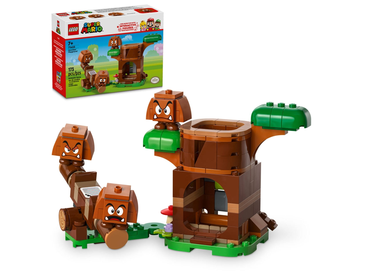 LEGO Super Mario - Divertente oggetto da collezione Nintendo: gioco di ruolo nel Parco giochi dei Goomba con questo playset 71433