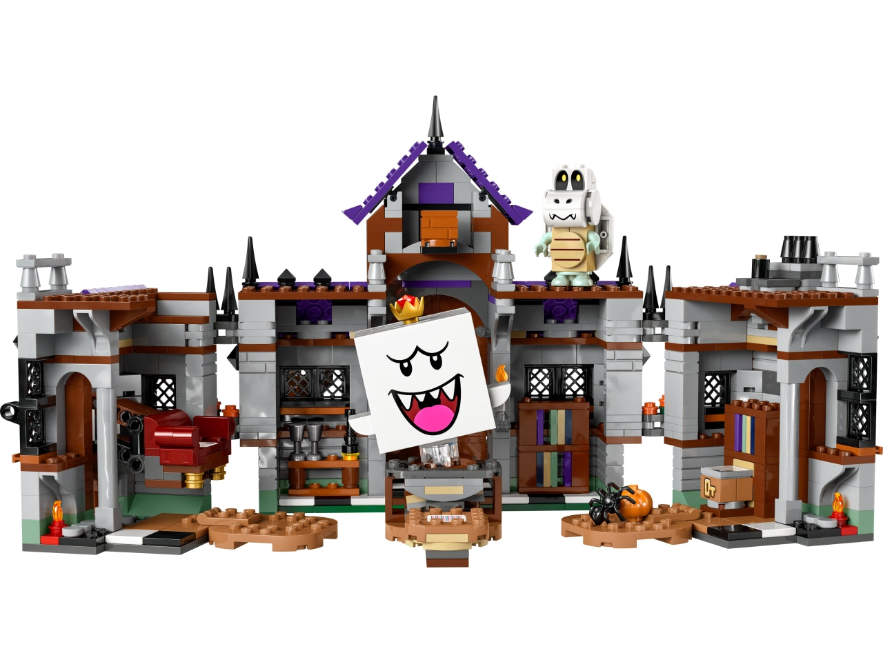 LEGO Super Mario - Set con villa stregata giocattolo per bambini: esplora la villa stregata di Re Boo, combatti nemici spettrali e cerca la chiave dello scrigno del tesoro con questo set da collezione Nintendo 71436