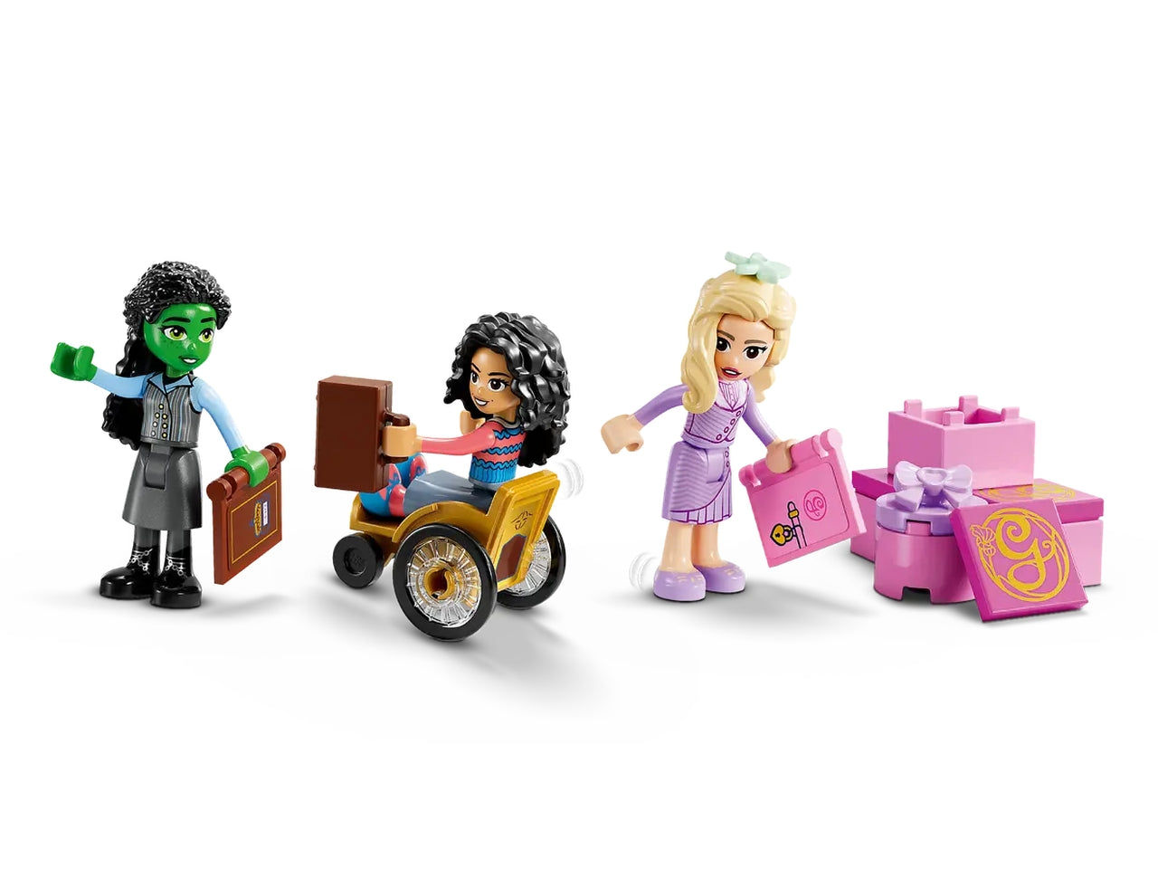 LEGO Wicked Glinda, Elphaba e Nessarose allâUniversitÃ  di Shiz, Giochi di Fantasia per Bambine e Bambini da 7 Anni con Barca, Casa delle Bambole Giocattolo e 3 Mini Bamboline, Idea Regalo 75681