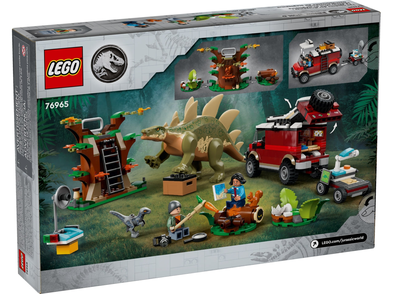 LEGO Jurassic World - Set con stegosauro giocattolo: delizia i fan dei dinosauri di 6+ anni con questo dettagliato set Missione dinosauro 76965