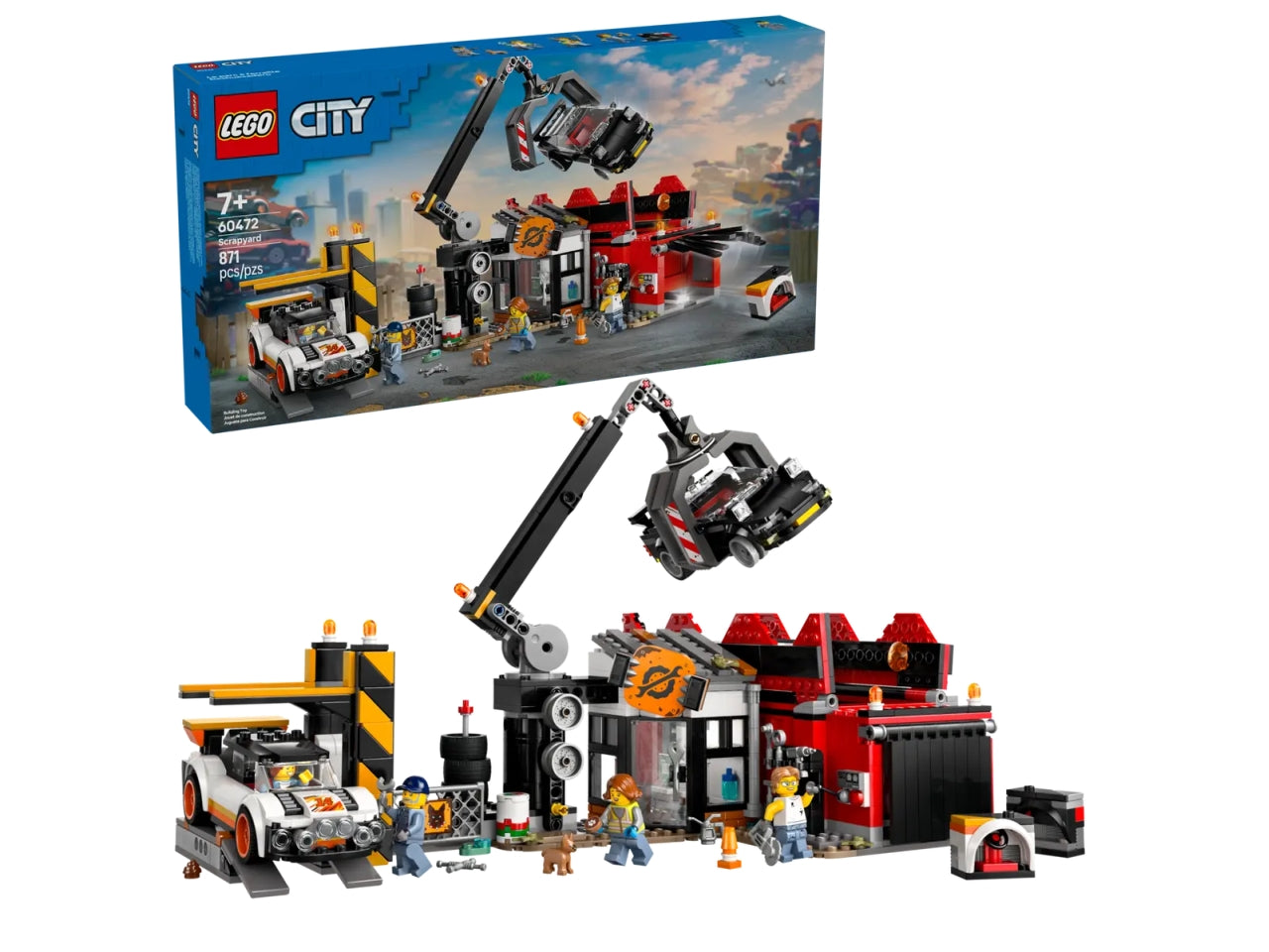 Lego My city sfasciacarrozze con auto 871 pezzi per etÃ  7+ 60472