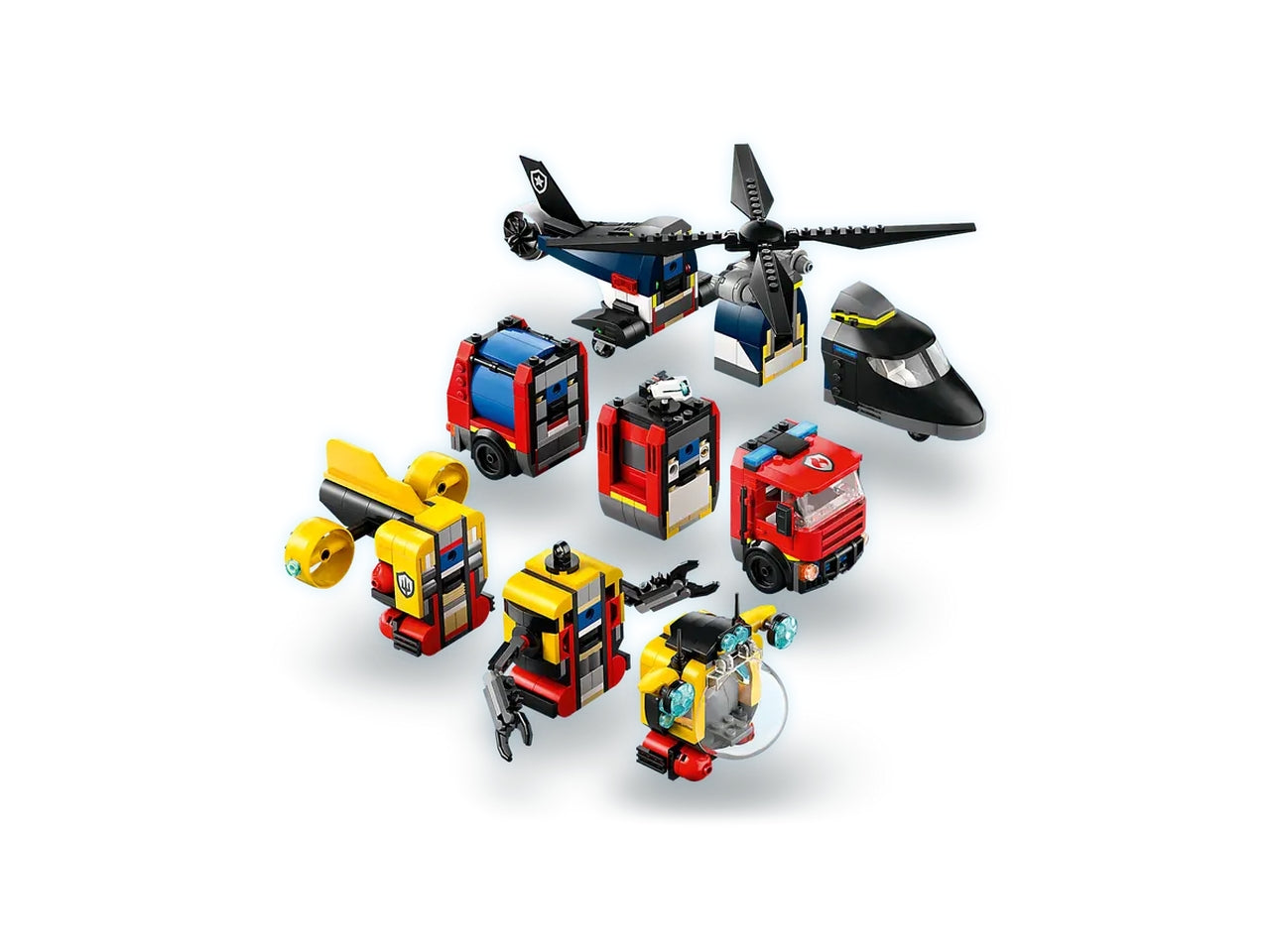 Lego City great vehicles elicottero, autopompa e sottomarino 874 pezzi per etÃ  7+ 60462