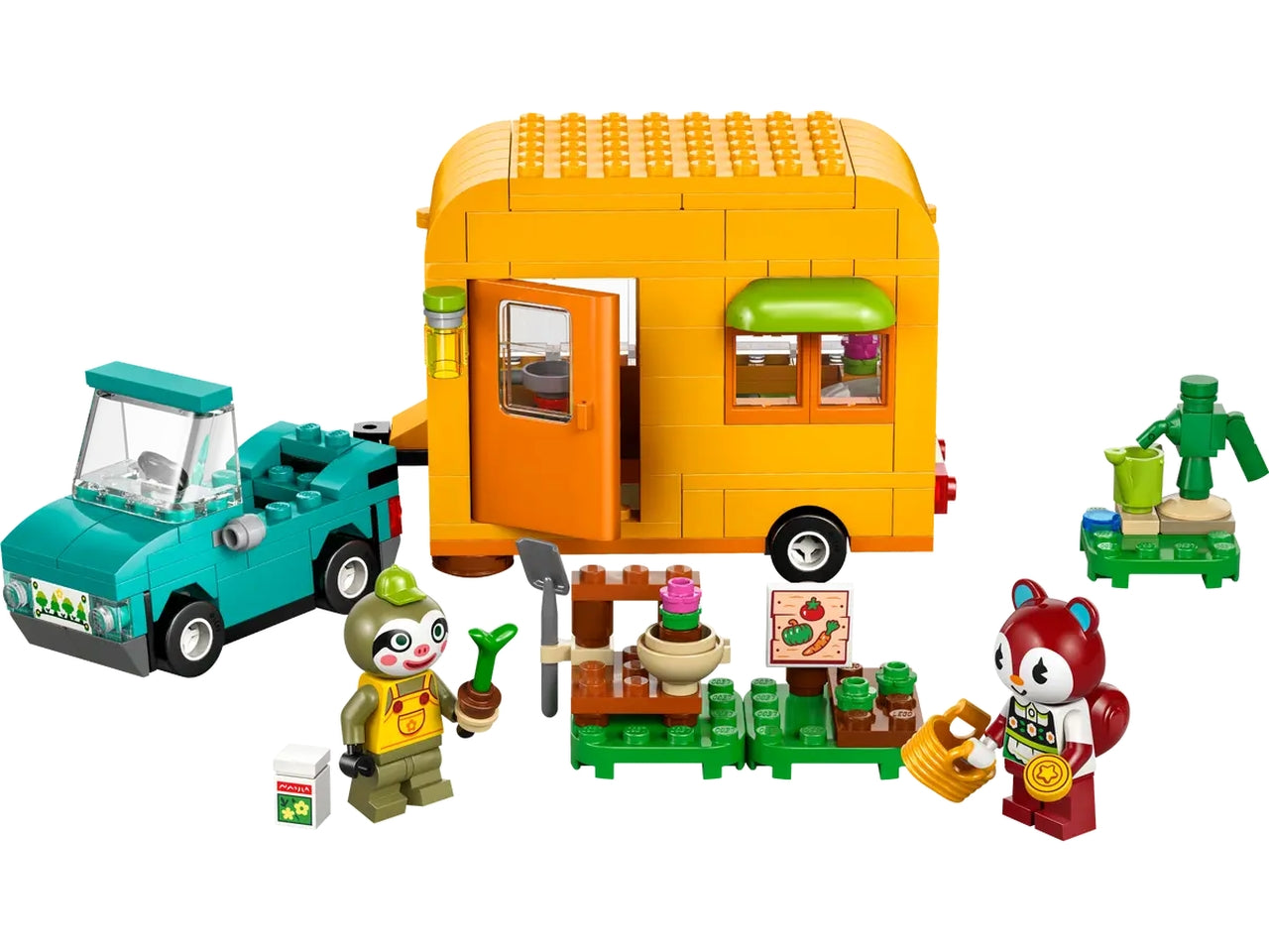 Lego Animal crossing la roulotte e il negozio di giardinaggio di florindo 263 pezzi per etÃ  7+ 77054