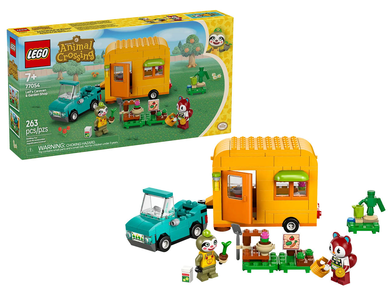 Lego Animal crossing la roulotte e il negozio di giardinaggio di florindo 263 pezzi per etÃ  7+ 77054
