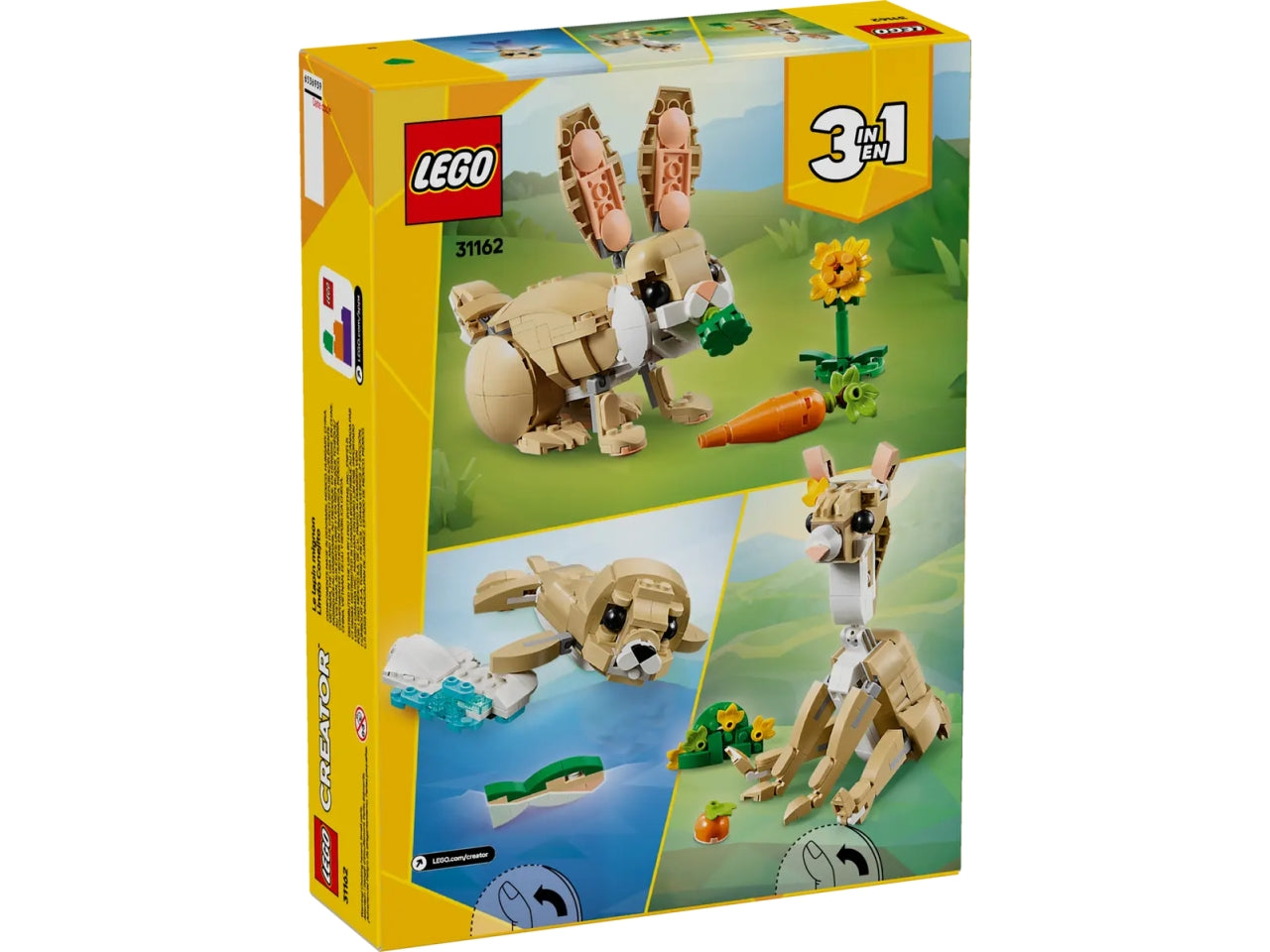 Lego Creator adorabile coniglio 326 pezzi per etÃ  8+ 31162
