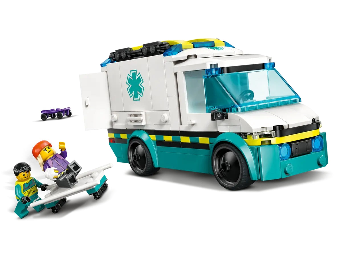 Lego City great vehicles ambulanza di emergenza 184 pezzi per etÃ  5+ 60451