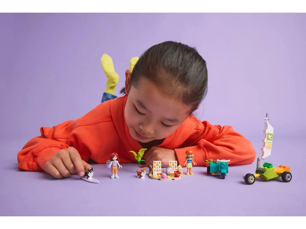 Lego Friends avventure canine su windskate e sidecar 113 pezzi per etÃ  6+ 42641