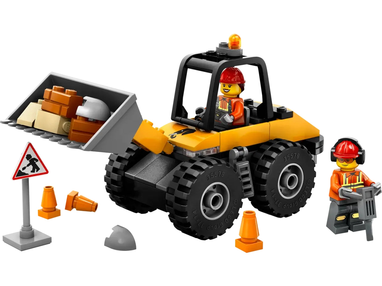 Lego City great vehicles pala gommata gialla 81 pezzi per etÃ  4+ 60450