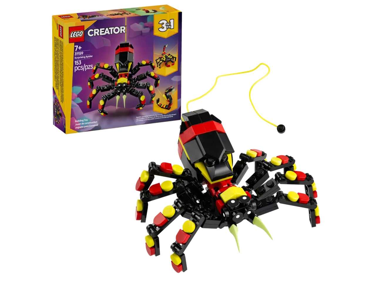 Lego Creator animali selvatici: ragno trasformista 153 pezzi per etÃ  7+ 31159
