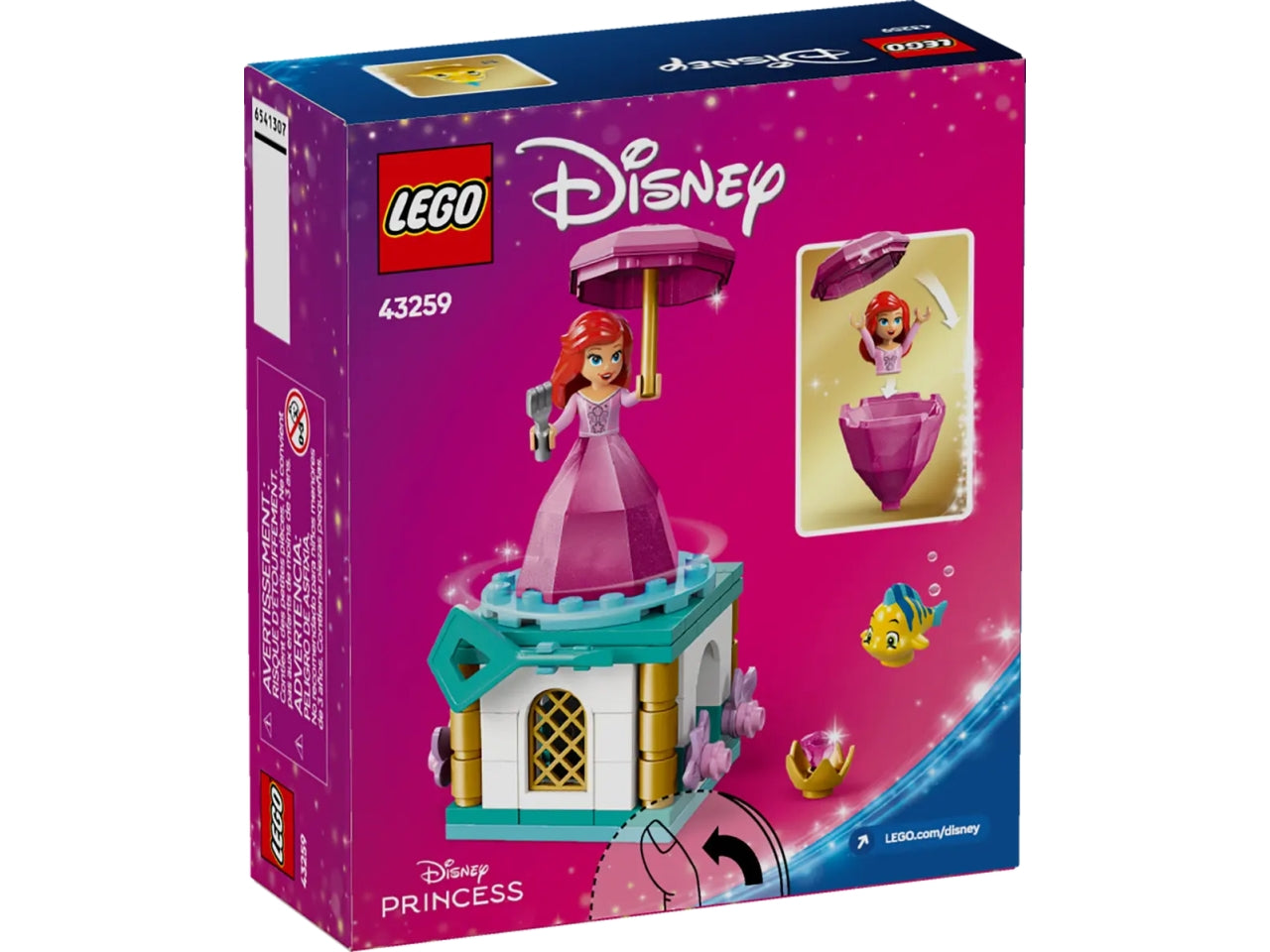 Lego Disney princess Ariel ballerina 93 pezzi per etÃ  5+ 43259
