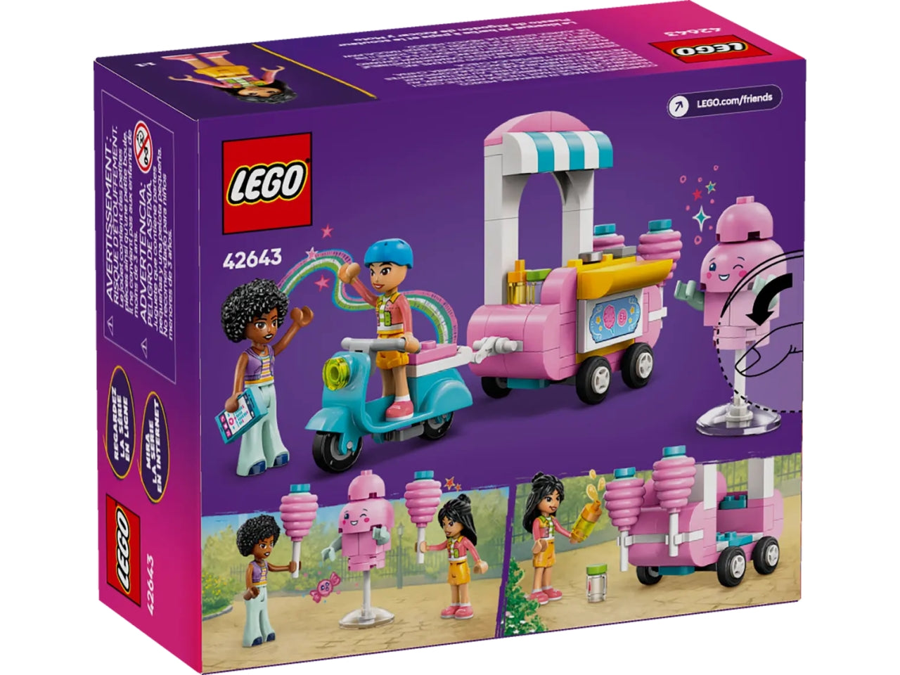 Lego Friends bancarella di zucchero filato e scooter 110 pezzi per etÃ  6+ 42643