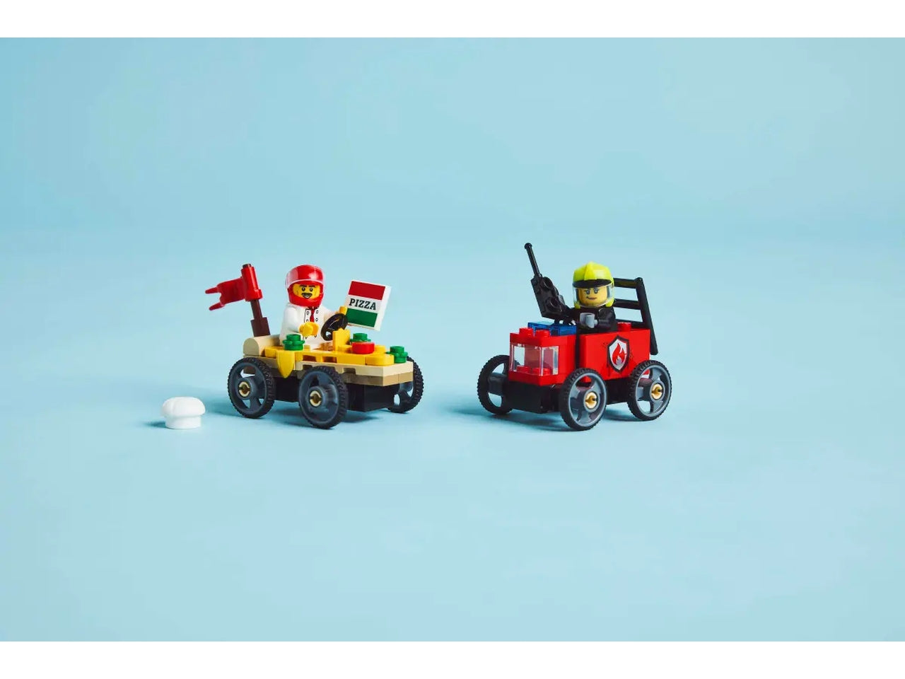 Lego City great vehicles pack veicoli da corsa: pizzaiolo contro pompiere 70 pezzi per etÃ  5+ 60458