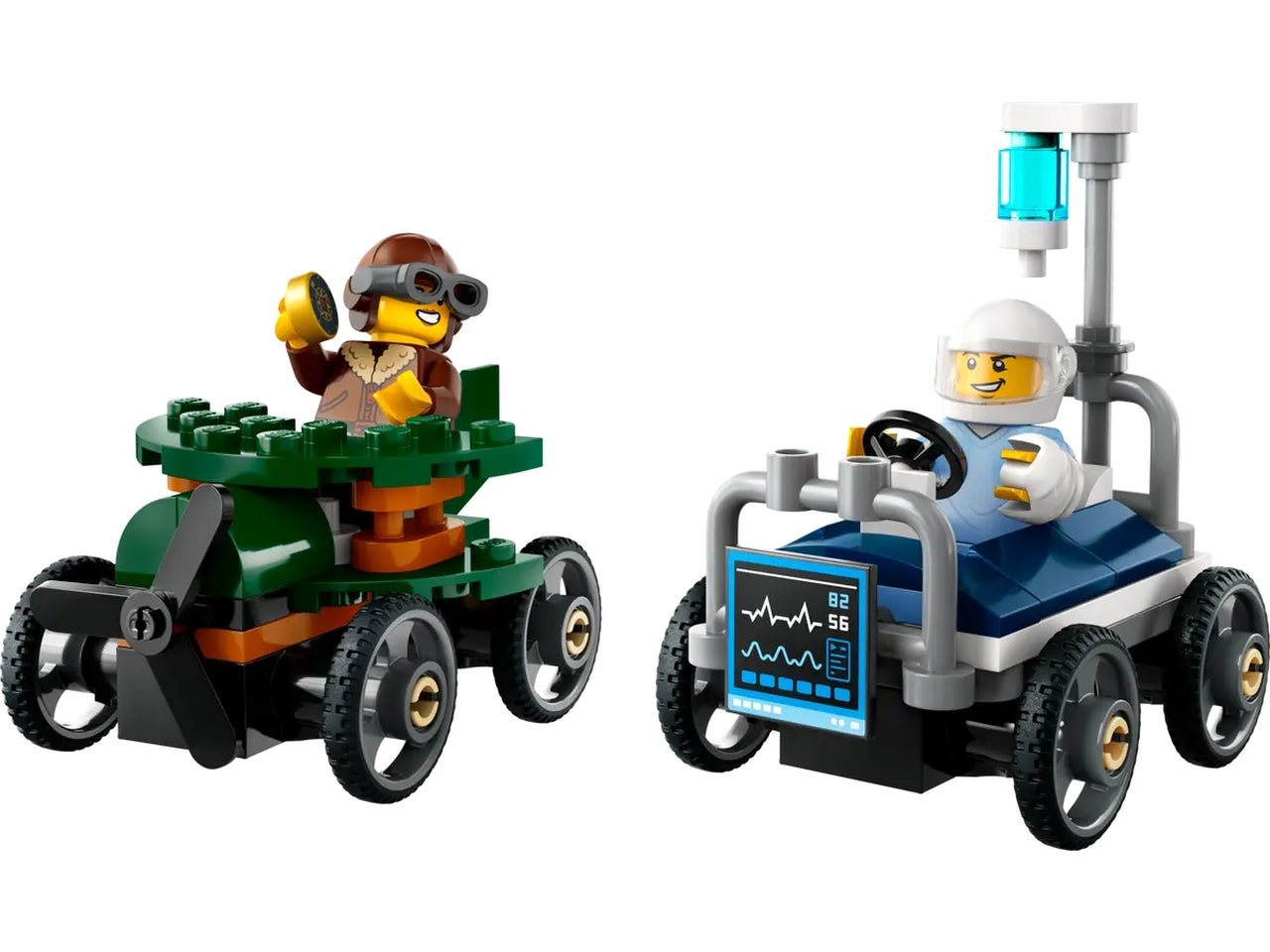 Lego City great vehicles pack veicoli da corsa: aereo contro letto dâospedale 70 pezzi per etÃ  5+ 60459